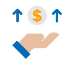 Icons_Hand with Dollar Sign and Arrows